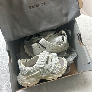 Balenciaga White Cream Kids Chunky Sandal Sneakers